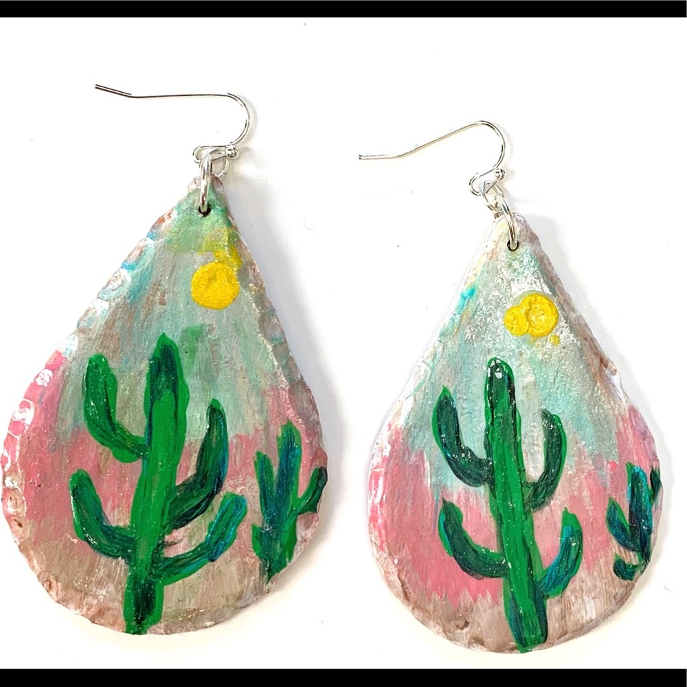 West Texas Cactus succulent nature dessert earring